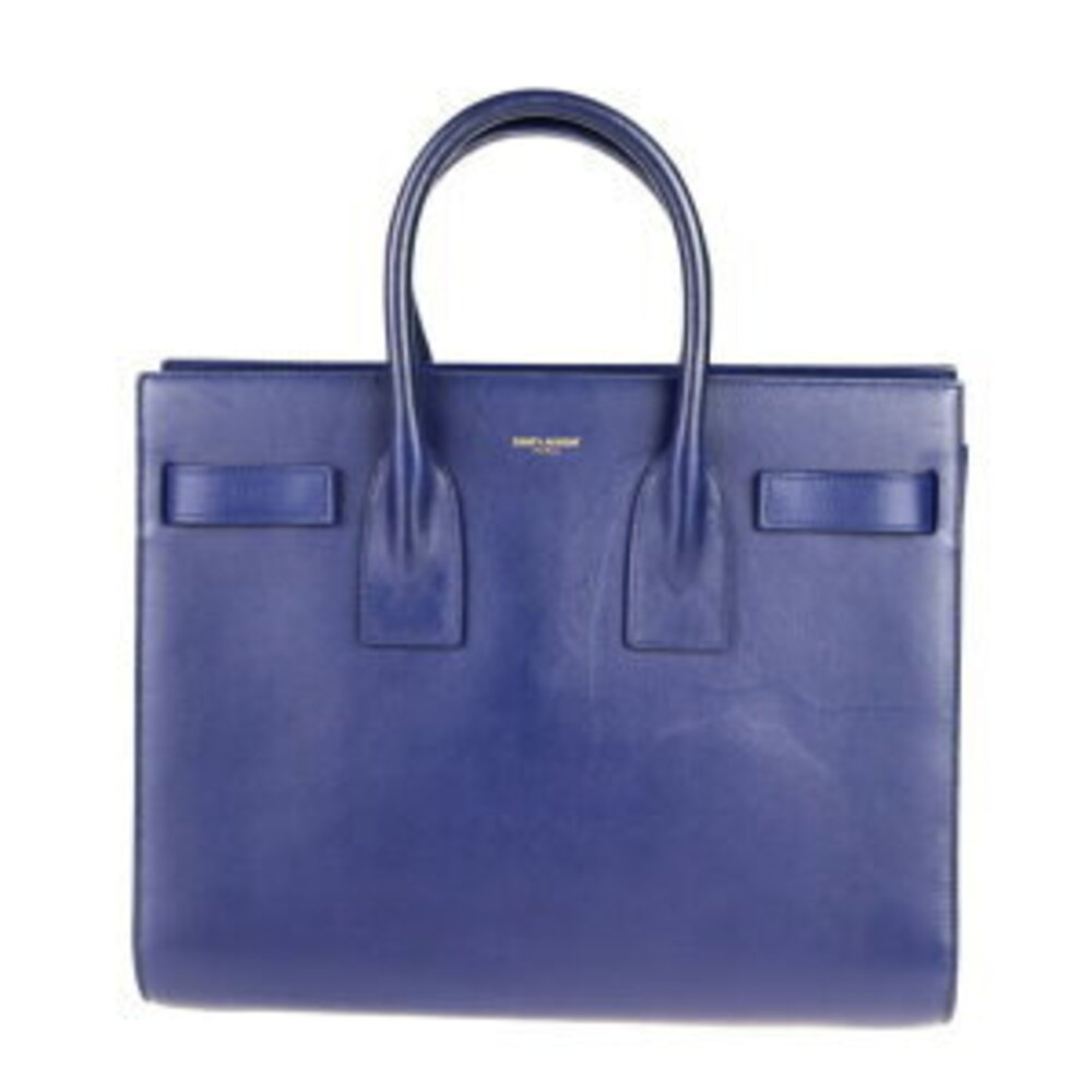 Saint Laurent handbag blue Sac de leather Jour shoulder bag - Picture 2 of 9
